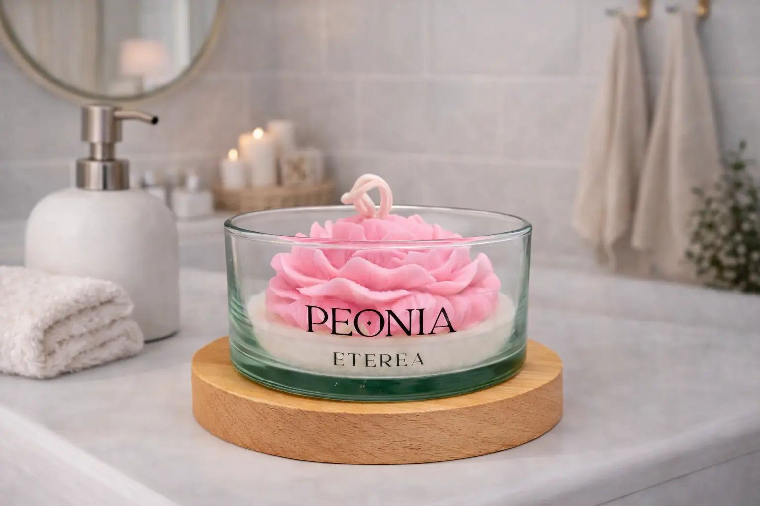 Vela Peonia Rosa ETEREA