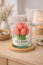 Vela de Tulipanes Roja ETEREA