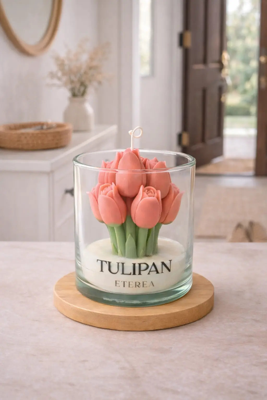 Vela de Tulipanes Roja ETEREA