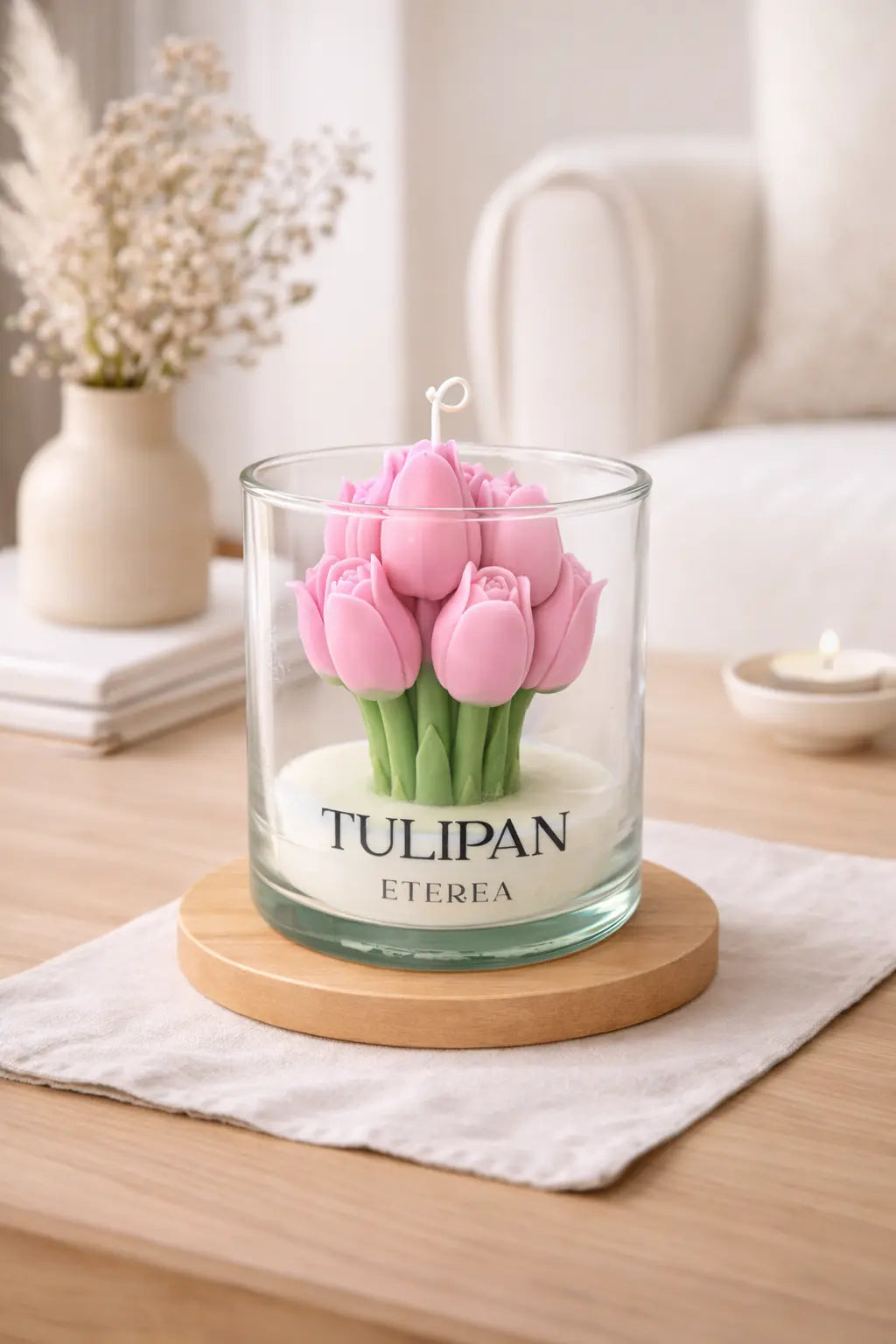 Vela De Tulipanes Rosa ETEREA
