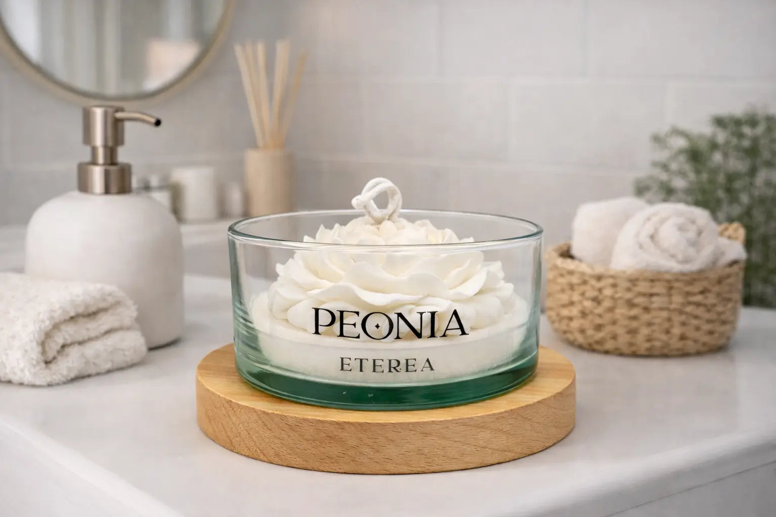 Vela Peonia Blanca ETEREA